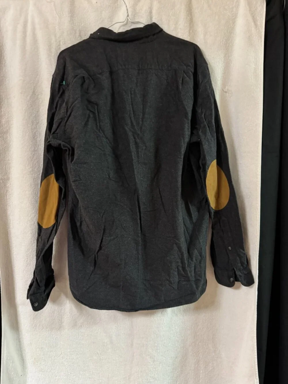 J Crew Casual button down w/faux leather elbow patches